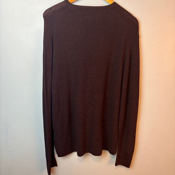 Marc Anthony Luxury Blend Slim Fit Henley Sweater Size XL Burgundy NWOT - Picture 2 of 7
